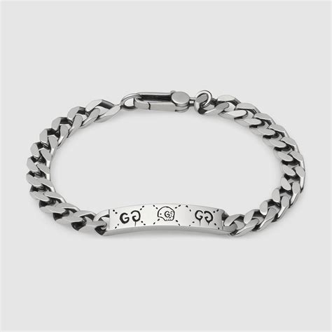 gucci ghost silver bracelet men